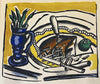 Nature morte au vase bleu