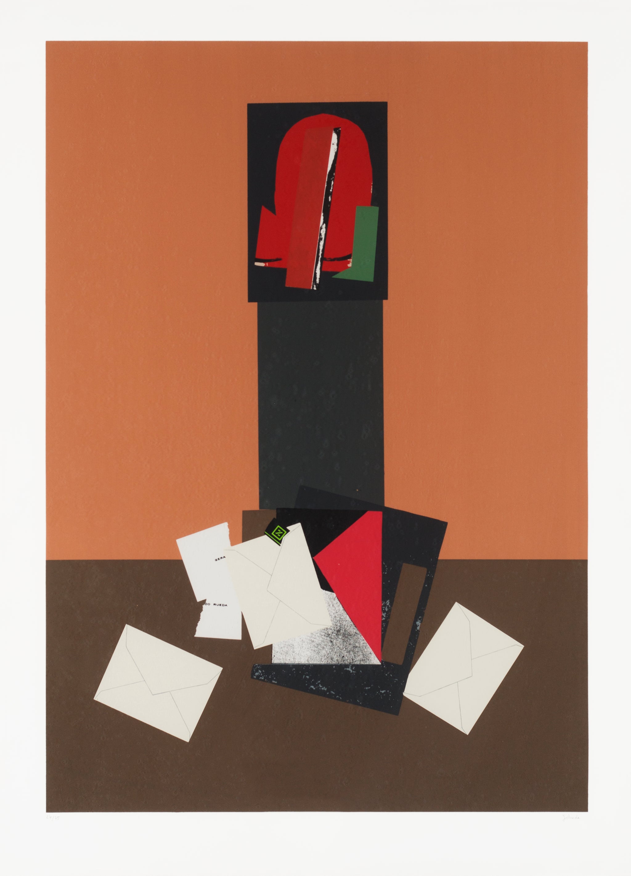 Collage con Sobres de Gerardo Rueda