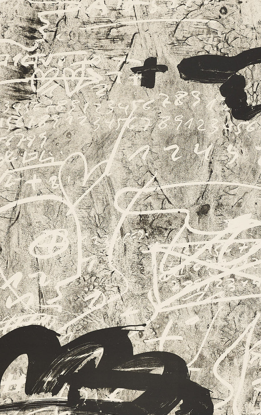 Improvisations en Blanc et en Noir 4 by Antoni Tàpies