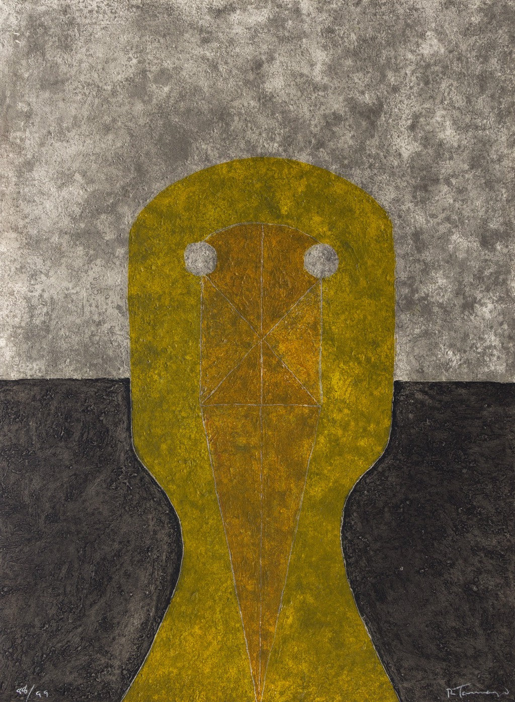 Cabeza en Ocre de Rufino Tamayo