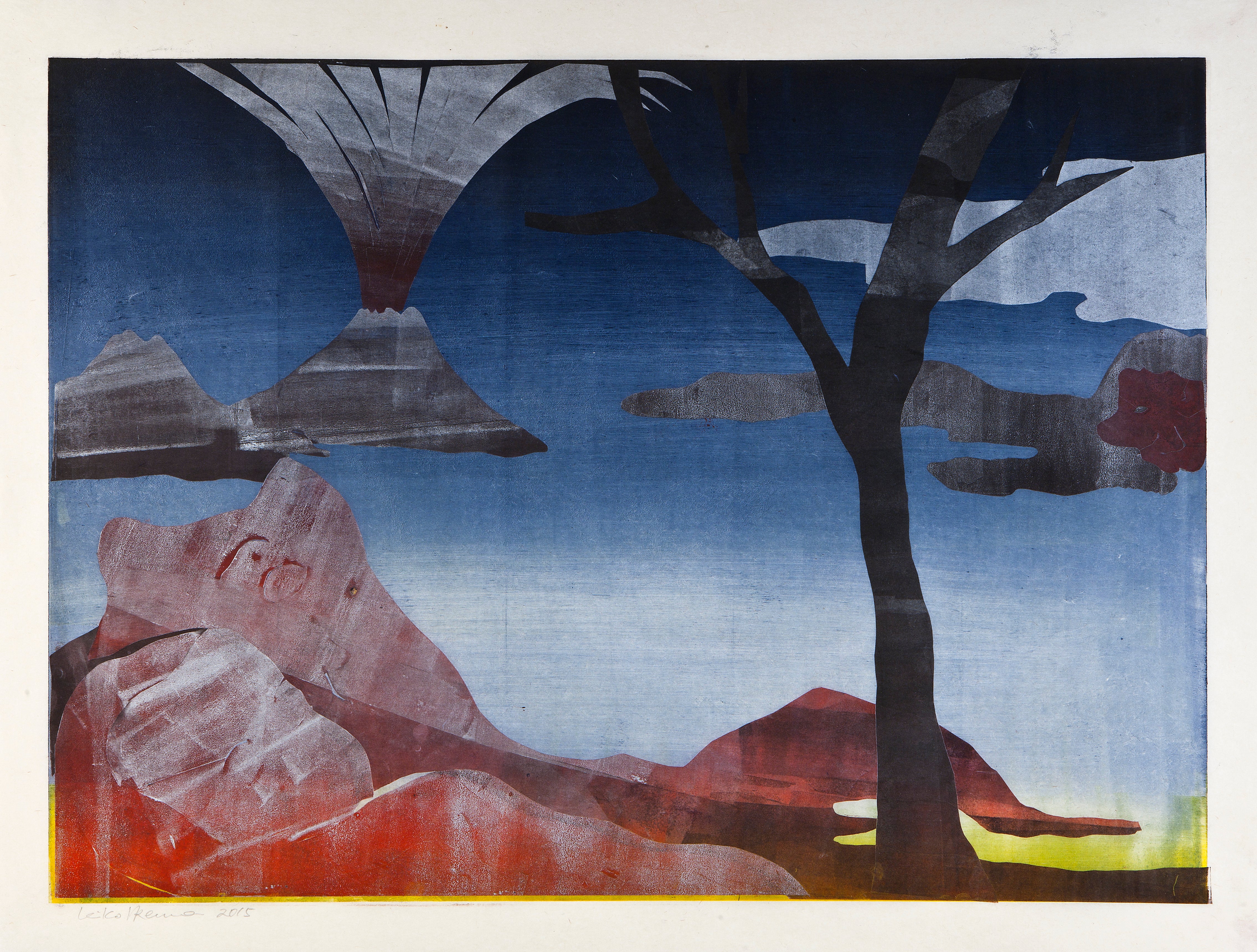 Paisaje con el monte Fuji II